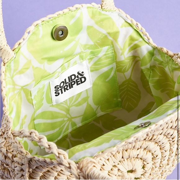 SOLID & STRIPED straw circle bag - Picture 3 of 4